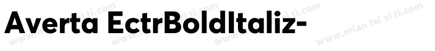 Averta EctrBoldItaliz字体转换